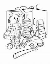 Toy Box Coloring Getcolorings Getdrawings sketch template