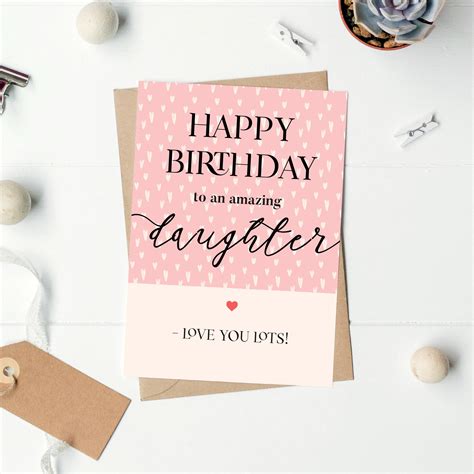 daughter birthday card printable birthday card happy birthday