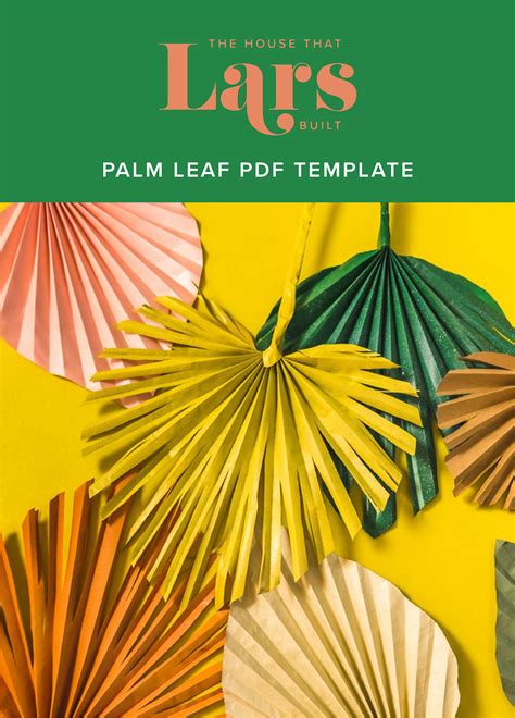 palm leaf  template palm leaves paper plants  templates