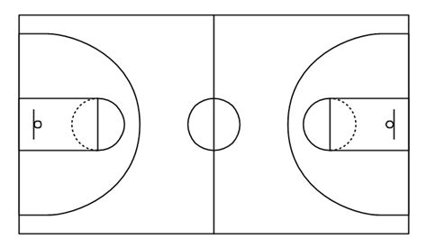 simple basketball court template basketball courts vector
