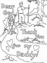 Coloring Fathers Pages Daddy Thank Kids sketch template