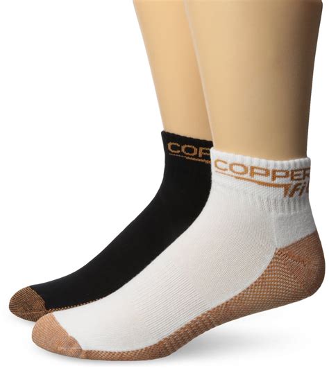 copper fit sport socks 2 pair black and white large ebay