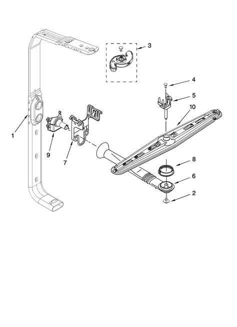 kitchenaid dishwasher upper rack  track parts model kudkftss searspartsdirect
