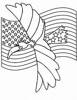 Flag Coloring Pages Eagle Printable Kids sketch template