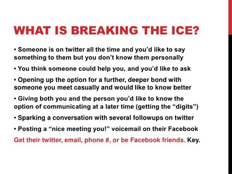 How Do I Break The Ice