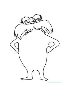 printable lorax coloring pages  kids autism pinterest