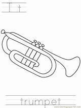 Coloring Trumpet Printable Pages Holidays Veteran Popular sketch template