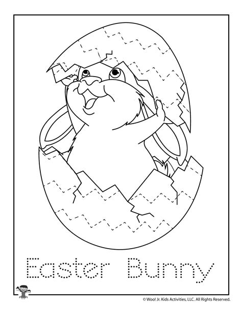 easter bunny letter tracing activity woo jr kids activities