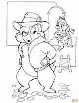 Chip Dale Coloring Pages Printable Drawing Danger Skip Main sketch template