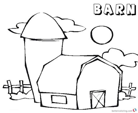 barn coloring pages cute barn picture  printable coloring pages