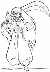 Inuyasha Coloring Pages sketch template