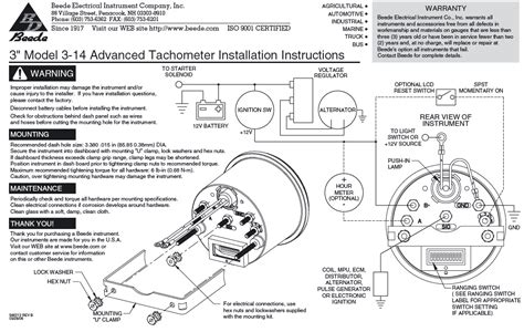 vdo wiring diagram  tachometer wiring diagram