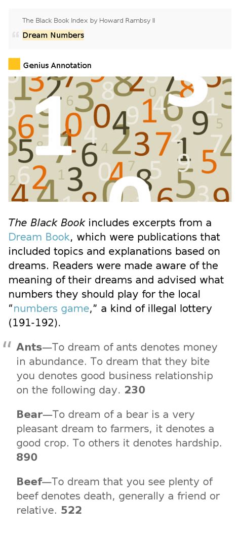 dream numbers  black book index  howard rambsy ii