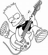 Bart Simpsons Bape Ausmalen Gangster Guitarrista Malvorlage Kleurplaat Coloringhome Guitarist Malbuch Wenn Mal Erwachsene Malvorlagen Azcoloring Sketch sketch template
