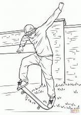Skateboarding Sonic sketch template