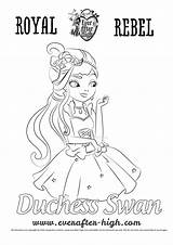 Swan Coloring Duchess High Pages Ever After Colouring Color Drawing Princess Duches Sheets Worksheets Queen Books Animation Lake Ballet Kids sketch template