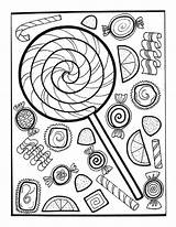 Candy Coloring Pages Doodle Christmas Kids Sheets Discover sketch template