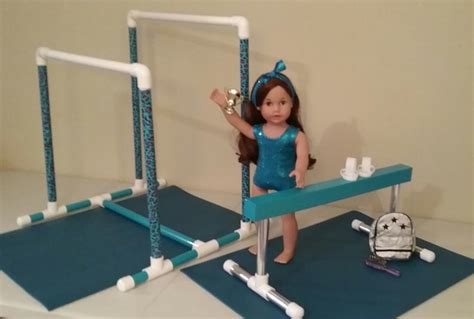 complete competition gymnastics set  american girl doll etsy