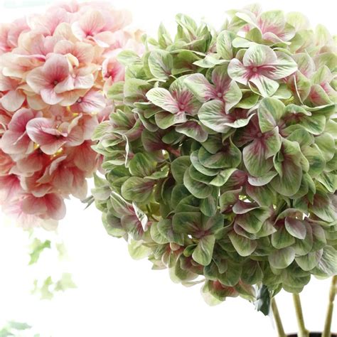 buy big artificial hydrangea silk flower branch large