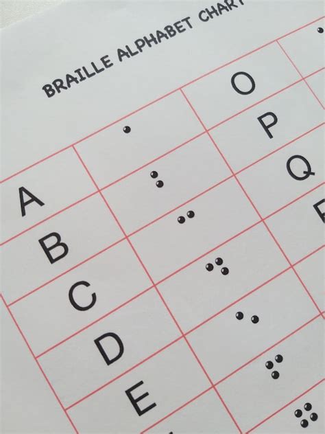 printable  braille alphabet chart learn braille etsy uk