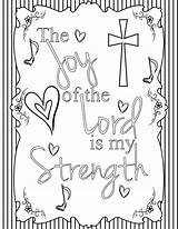 Joy Lord Colouring Coloring Pages Strength Adult Printable Rejoice Etsy Kids Christmas Quote Search Template sketch template