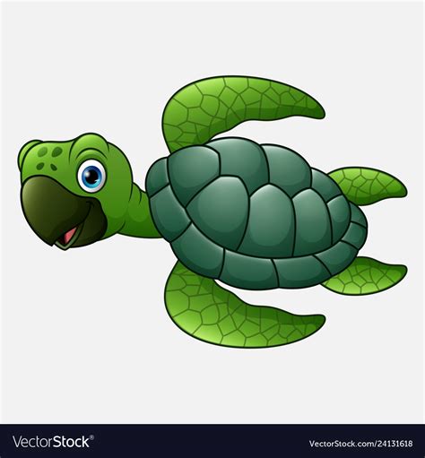 cute turtle cartoon royalty  vector image vectorstock