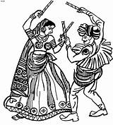 Garba Gujarati Dandiya Raas Dances Bhangra Indian Hindu Sketch Danza Shivaratri Clipground 4to40 Webstockreview sketch template