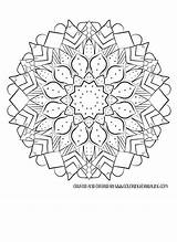 Coloring Mandala Adult Printable Healing sketch template
