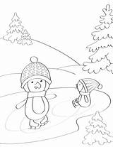 Ice Coloring Skating Pages Penguins Winter Ausmalbilder Kostenlos Categories Zum Supercoloring sketch template