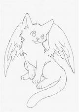 Coloring Pages Cat Winged Adults Getdrawings Getcolorings sketch template