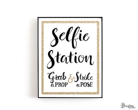 printable selfie station sign      diy photo etsy
