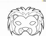 Lion Face Template Facing Right Coloring Templates Pages sketch template