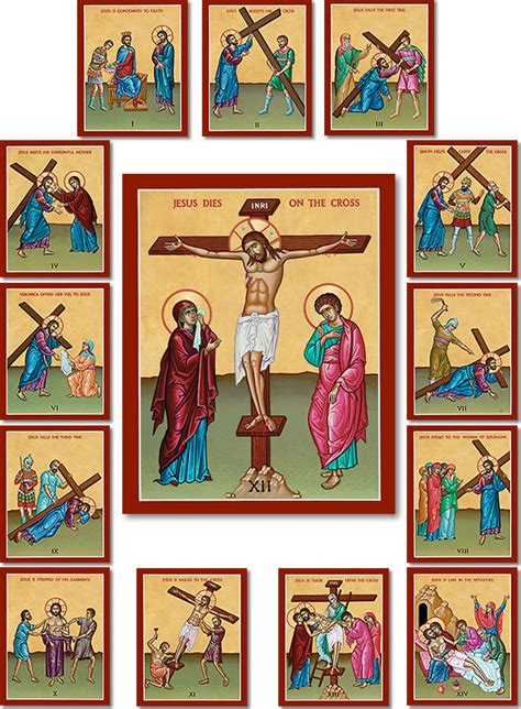 stations   cross set mopnastery icons