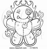 Doll Voodoo Coloring Clipart Voo Doo Vector Cartoon Pages Outlined Dolls Burning Cory Thoman Grinning Tattoo Royalty Depressed Clipartof Drawing sketch template