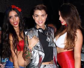 ruby rose dj s at new york s pacha nightclub with partner phoebe dahl daily mail online