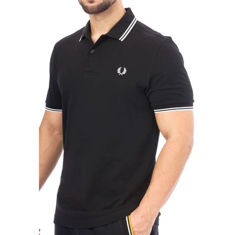 fred perry fred perry mens twin tipped collar polo shirt