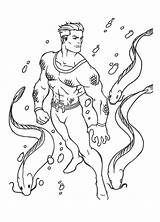 Aquaman Dashing sketch template