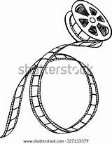 Film Reel Strip Movie Tape Drown Illustration Hand Template Shutterstock sketch template