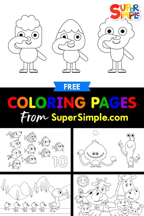 coloring pages super simple songs toddler learning activities