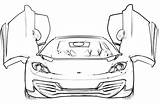 F40 Mp412 Carros Silueta Carscoloring Downloaden sketch template