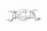Handshake Business sketch template