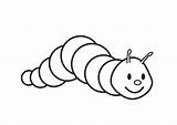 Raupe Malvorlage Caterpillar Große Abbildung Ausdrucken sketch template
