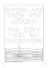 Colouring Downloadable Printable Lindisfarne Multicoloured Blessings Blessed Mourn Those Sheet Who Sheets Scriptorium sketch template