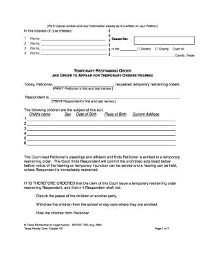 texas  template  hq printable documents