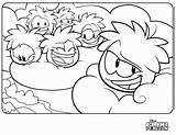 Penguin Coloring Club Puffle Pages Getcolorings sketch template
