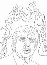Trump Coloring Pages Book Getcolorings Getdrawings Printable Color sketch template