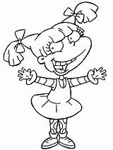 Angelica Rugrats Pickles Coloring Pages Laugh sketch template