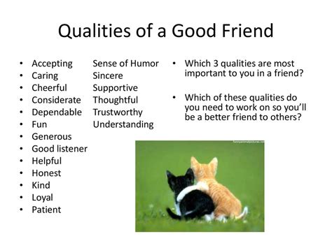 friendship qualities   good friend