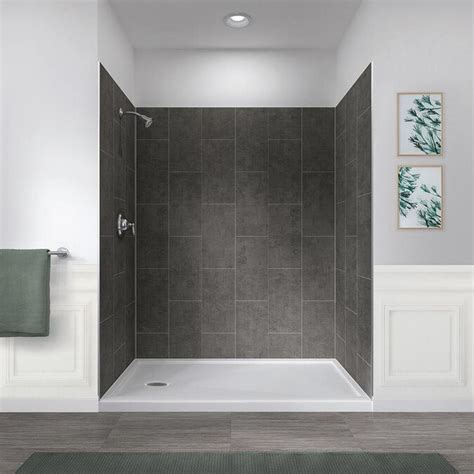 Foremost Foremost 60 In X 32 In X 78 In Shower Wall In Slate In The