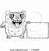 Panda Ugly Outlined Sign Coloring Clipart Cartoon Thoman Cory Vector Jumping sketch template